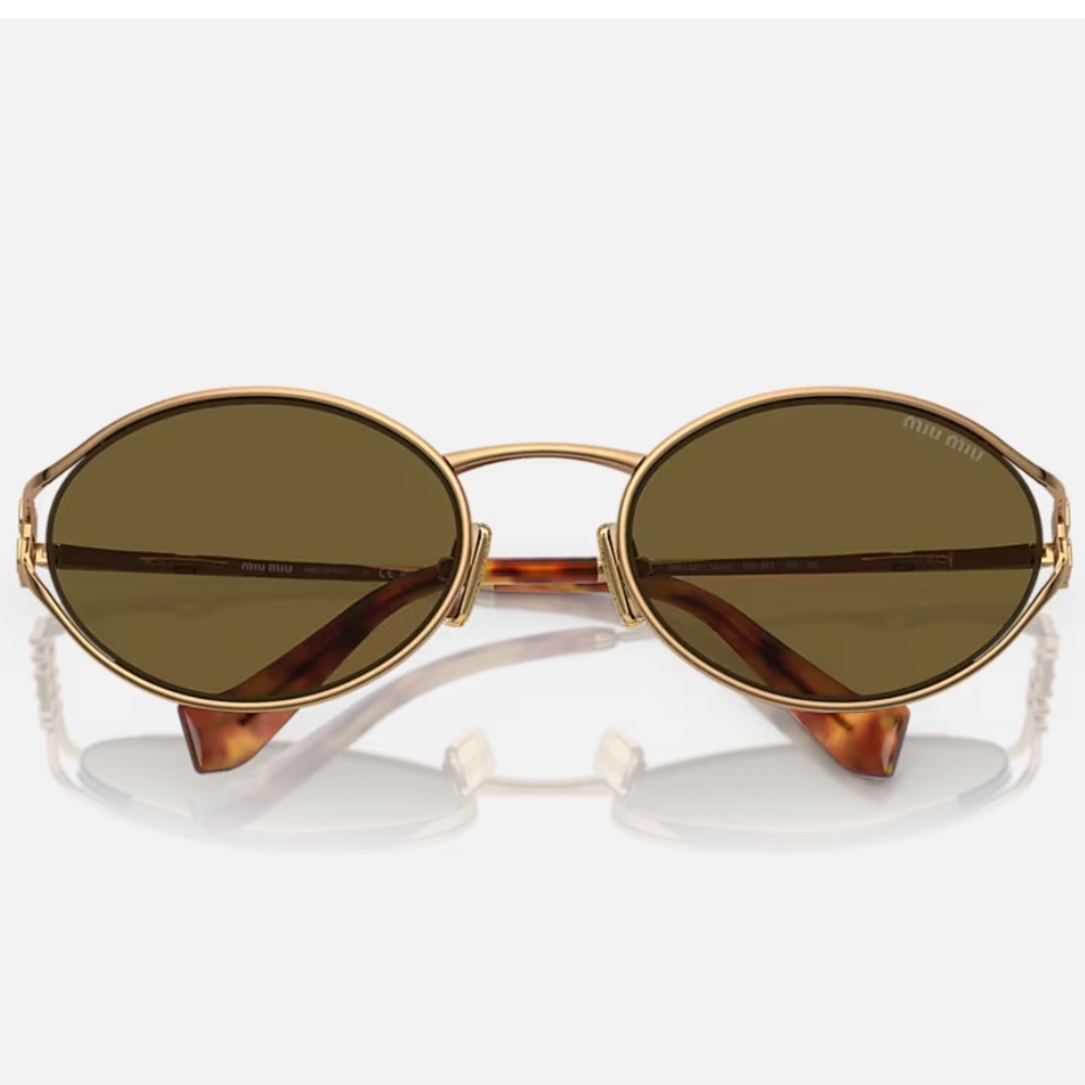 Miu Miu Gold and Black Sunglasses